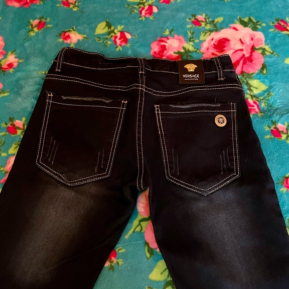 Versace Blue Denim Jeans Size 8 - Picture 4 of 5